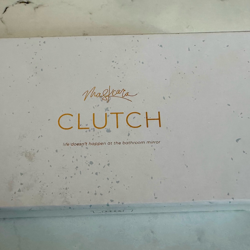RESERVED FOR SUSIE Seint ..Maskcara Vegan Leather Clutch holds Seint make up.